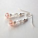 50% OFF Pale pink crystal earrings, pink and clear AB crystal and silver filigree dangle earrings, faceted crystal beaded earrings