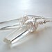 Clear quartz crystal gemstone earrings, trendy silver wire wrapped earrings with natural crystals, crystal quartz long drop earrings