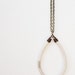 LARGE OWEN necklace - textile, leather, antique brass (platinum silver dove)