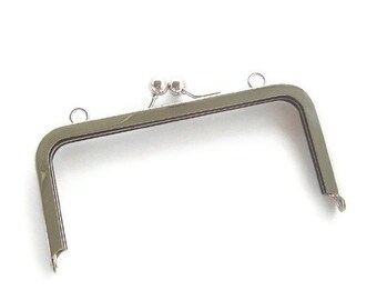 6x3 Nickel Purse Frame with Loops Free US Shipping