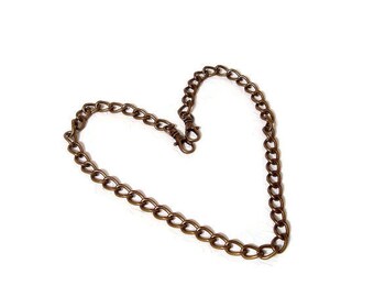 24 Inch Antique Brass Bevel Cut Purse Chain Free U.S. Shipping