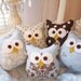 Reserved for schottc .....20 Darling Little Blue and Brown Owl Ornaments...Made with Lily and Will fabric...Soooo Cute