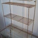 Vintage Gold Toned Three Level Metal Shelf