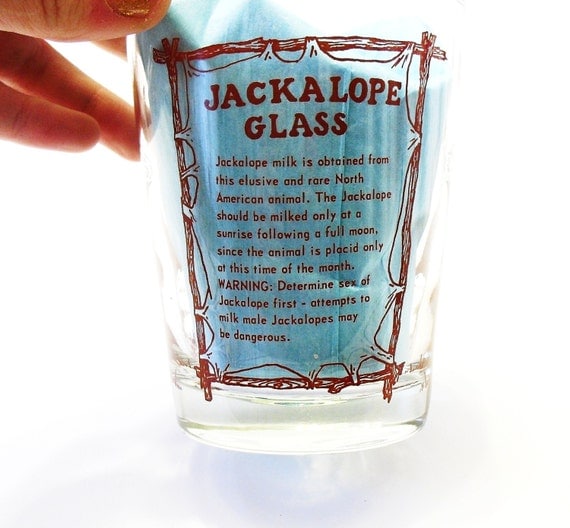 Vintage Rare H H Tammen Collectable Jackalope Glass