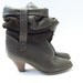 vintage brown scrunch buckle boots size 6.5