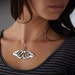 butterfly wing pendant, artigiano resting monarch
