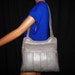 GREY Anatomy Vintage 70's Double Pocket Body Thick GREY Patchwork all Leather Satchel Bag