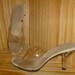 Here KITTY Kitty 70s See Through Lucite KITTEN Heels Mules should fit size 8