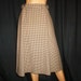 CHECKS Please - Vintage 60's - Black - Beige - Brown - Check - Boho - Skirt - waist size 29"