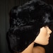Russian Winter Vintage 70's Black Faux FUR Mink Ushanka Elegant Russian Style Hat