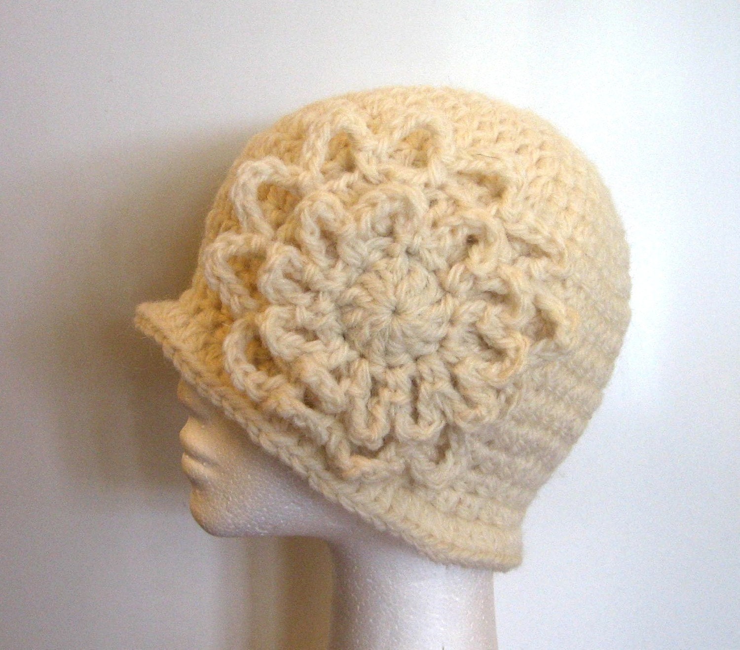 Half Price PDF Pattern Crochet Cloche Hat with Flower