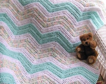 new chevron zig zag ripple baby toddler by JDCrochetCreations