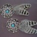 Reserved For Haley- Dream Catcher Earrings- Natural Pheasant Feather Thread Hoop Earrings