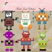 Robots Land Collection- Digital Cliparts - COMMERCIAL USE OK