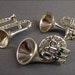 SALE Vintage Lot of Musical Instrument Scatter Pins