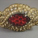SALE Vintage Art Deco Pot Metal Pave Rhinestone Brooch