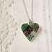 Succulent Garden Necklace - Heart Shaped Silver Pendant