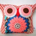 NEW/ Polyfil Stuffed Flower bed little hoot owl pillow
