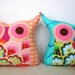 NEW/TWO/Polyfil Stuffed little owl pillows decoration/collection - Ready to ship