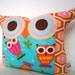 SUPER SALE Polyfil Stuffed Owl family 2 Owl Pillow