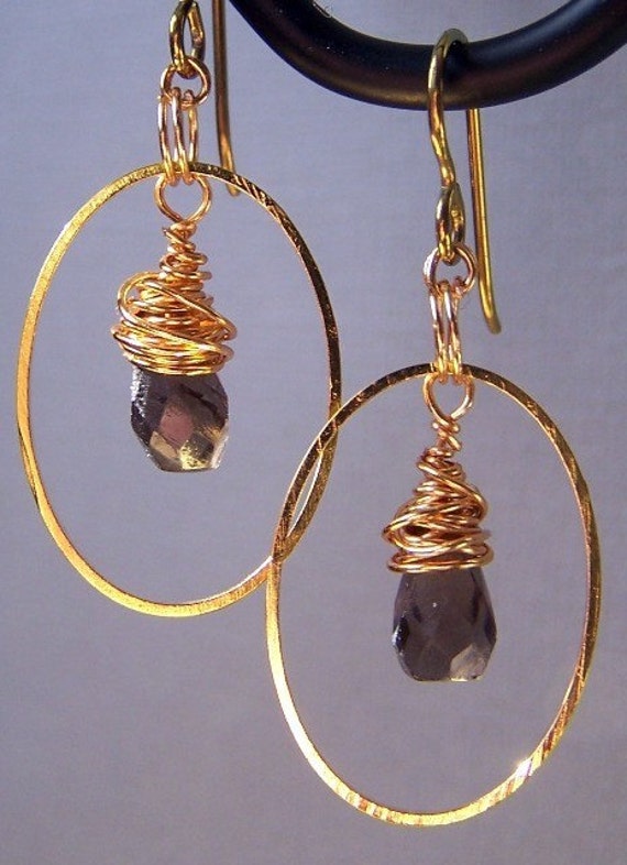 Niobium Golden Shadow Earrings