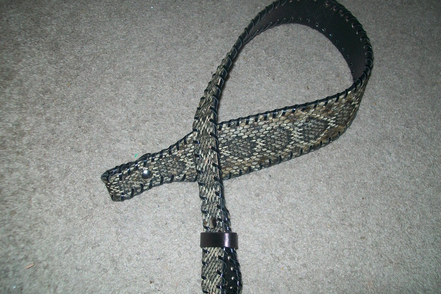 Reserved for Richard Diamond Back Rattlesnake Skin Rifle Sling
