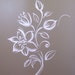 Flower Vinyl wall art wall mural painted effect