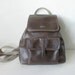 SALE 90s ESPIRIT brown faux leather backpack