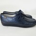 SALE SIZE 7.5 SAS navy leather granny shoes