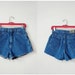 RESERVED SALE 90s Size 4/small L.L. Bean denim cut off shorts with flannel lining
