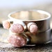 Crystal Druzy Wedding Band and Engagement Ring Set- Custom Made