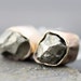 Pyrite Brass Earrings on Sterling Posts