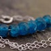 Cerulean Blue Apatite on 14k White Gold Chain Necklace