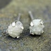 Rough Diamonds in 14k Yellow and White Gold Earrings- Reserved