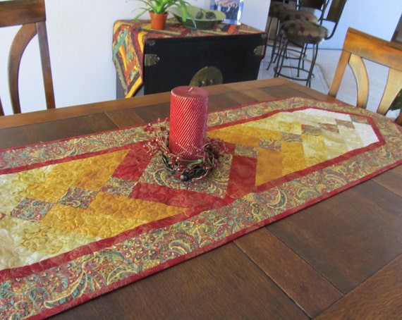 etsy runner Christmas Quilt  christmas table Table Runner