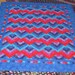 Handmade Chevron Log Cabin Lap Quilt