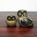 Vintage Set of Plaster Owls / Retro Woodland Home Decor