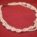 Vintage Triple Strand Faux Pearl Necklace