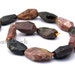 SALE -- Natural Tourmaline Pink Black Green Faceted Nugget beads HUGE 25mm 15 inch strand