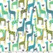 Giraffe Love Lagoon Michael Miller Fabric 1 yard, yardage available