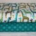 Michael Miller Fabric Duo Giraffe Love Lagoon and Ta dot teal 2 yards total