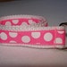White Dots on Hot Pink Children's D-Ring Belt- You pickthe SIZE