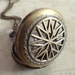 Sunburst. Vintage Pocket Watch Necklace in Bronze.