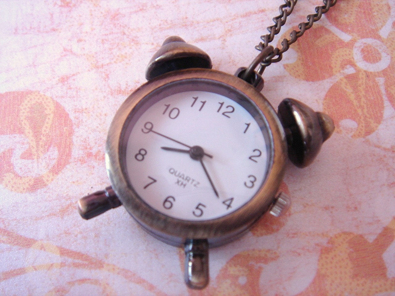 Alarm Clock Watch Necklace