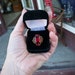 RESERVED for CATHERINE - Gorgeous Vintage Czechoslovakia Large Red Stone Ring from Rustysecrets