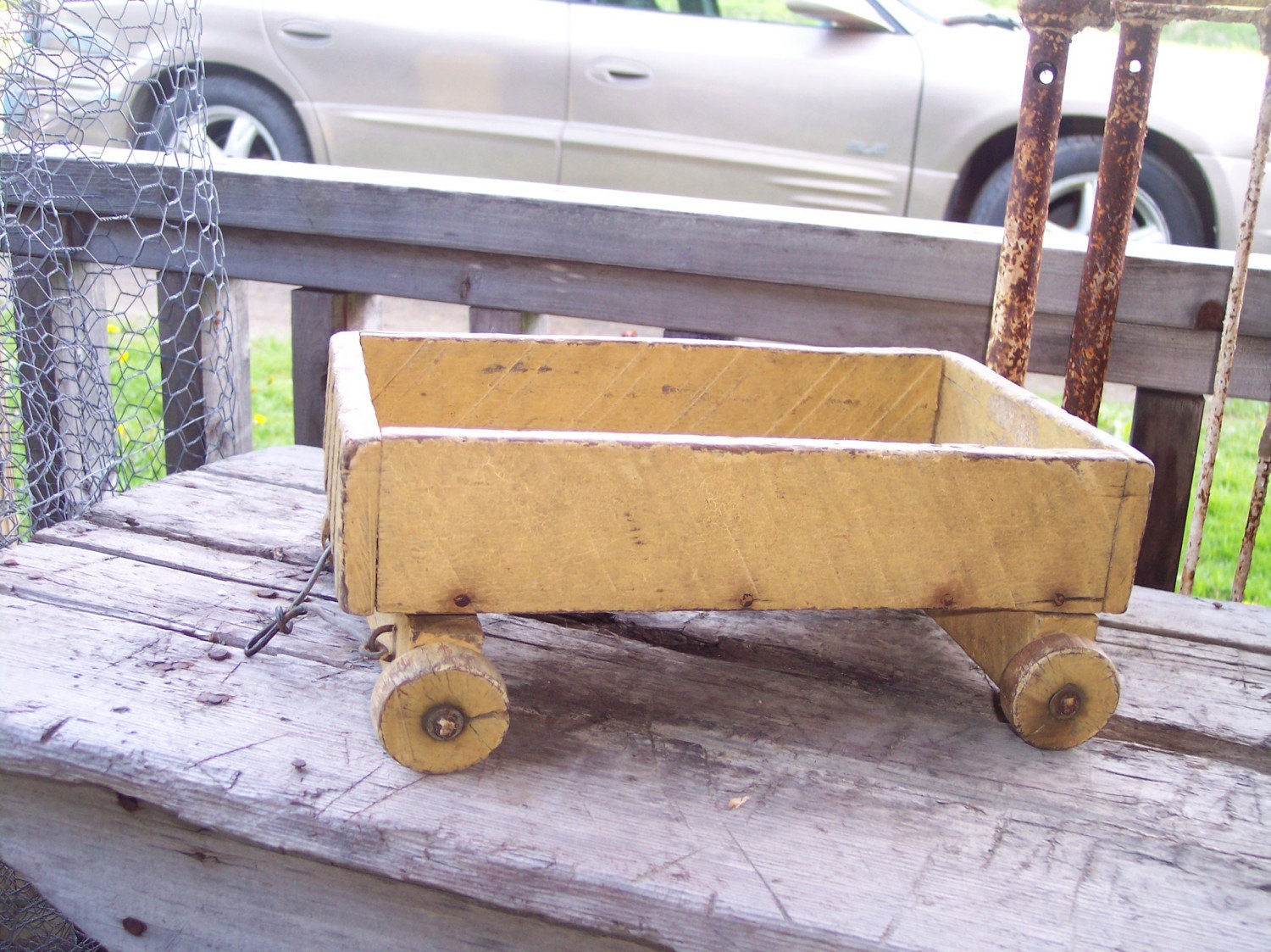 wooden doll wagon