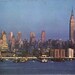 Vintage New York City Postcard - Manhattan Skyline at Dusk (Unused)
