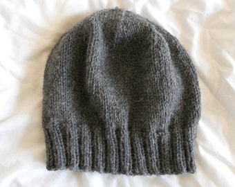 Men's Wool Winter Hat - Charcoal gray