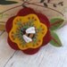 Bright and Buzzy Flower Brooch
