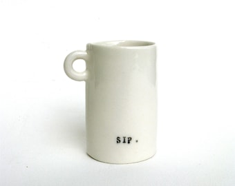 hand built porcelain cup ... sip
